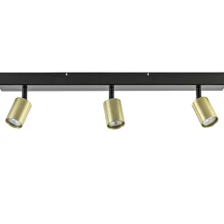 Straluma Plafondspot Bounce 3L 70cm zwart/goud> Plafondlampen|Opbouwspots