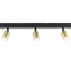 Straluma Plafondspot Bounce 3L 70cm zwart/goud> Plafondlampen|Opbouwspots