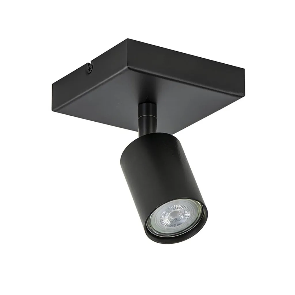 Straluma Plafondspot Bounce 1L zwart> Plafondlampen|Opbouwspots