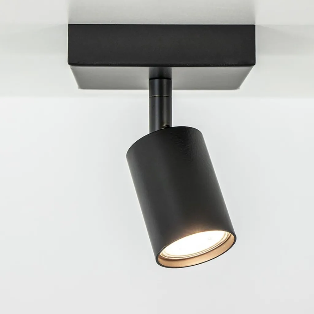 Straluma Plafondspot Bounce 1L zwart> Plafondlampen|Opbouwspots