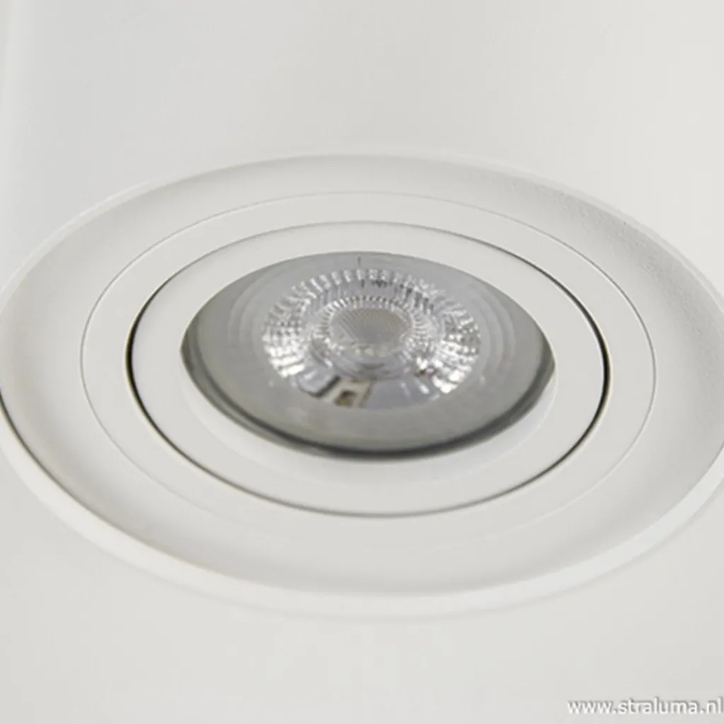 Straluma *Plafondspot cilinder wit verstelbaar> Opbouwspots|Woonkamerlampen