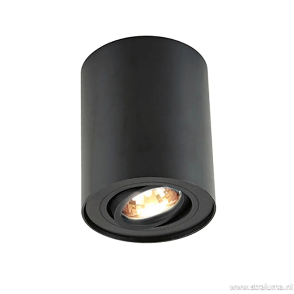 Straluma *Plafondspot cilinder zwart verstelbaar> Opbouwspots|Woonkamerlampen