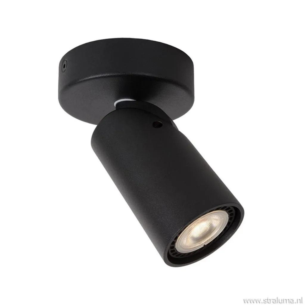 Straluma Plafondspot enkel zwart incusief GU10 dim to warm> Plafondlampen|Opbouwspots