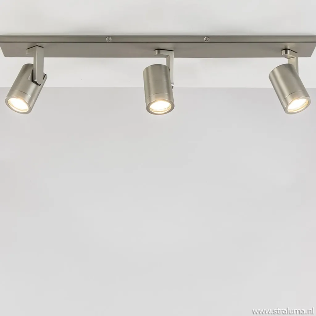 Straluma Plafondspot Halo 3L balk rvs gu10> Opbouwspots|Keukenverlichting