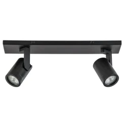 Straluma Plafondspot Halo 2L op balk zwart> Opbouwspots|Keukenverlichting