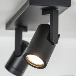 Straluma Plafondspot Halo 2L op balk zwart></noscript> Opbouwspots|Keukenverlichting