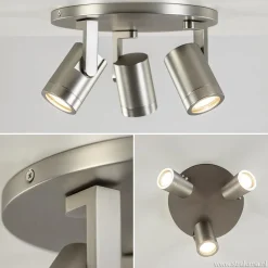 Straluma Plafondspot Halo 3L rond rvs></noscript> Opbouwspots|Keukenverlichting