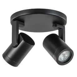 Straluma Plafondspot Halo Spot 2L rond zwart> Opbouwspots|Woonkamerlampen
