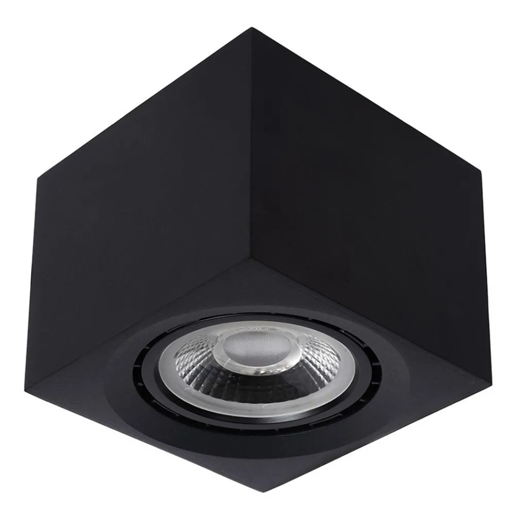 Straluma Plafondspot kubus zwart gu10-111 dtw> Plafondlampen|Opbouwspots