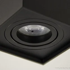 Straluma Plafondspot kubus zwart kantelbaar gu10><noscript><img width=