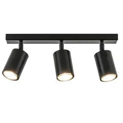 Straluma Plafondspot 3l balk zwart gu10> Plafondlampen|Opbouwspots