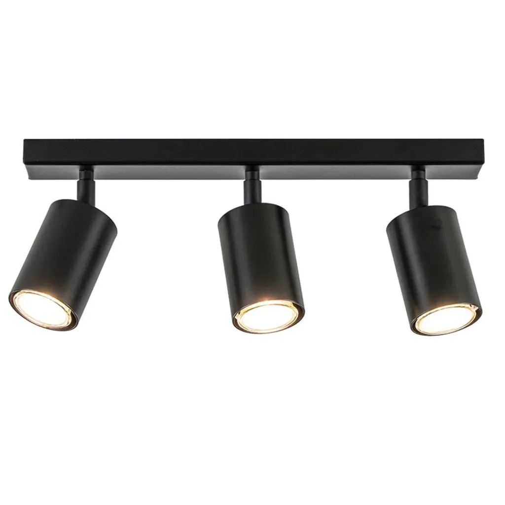 Straluma Plafondspot 3l balk zwart gu10> Plafondlampen|Opbouwspots