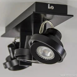 Straluma Plafondspot 3L op balk zwart gu10 incl.></noscript> Plafondlampen|Opbouwspots