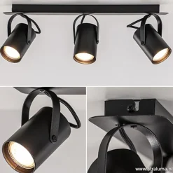 Straluma Plafondspot 3L op balk zwart><noscript><img width=