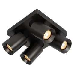 Straluma Plafondspot 4L vierkant gunmetal incl. gu10> Plafondlampen|Opbouwspots