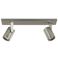 Straluma Plafondspot 2-licht op balk nikkel gu10> Opbouwspots|Keukenverlichting