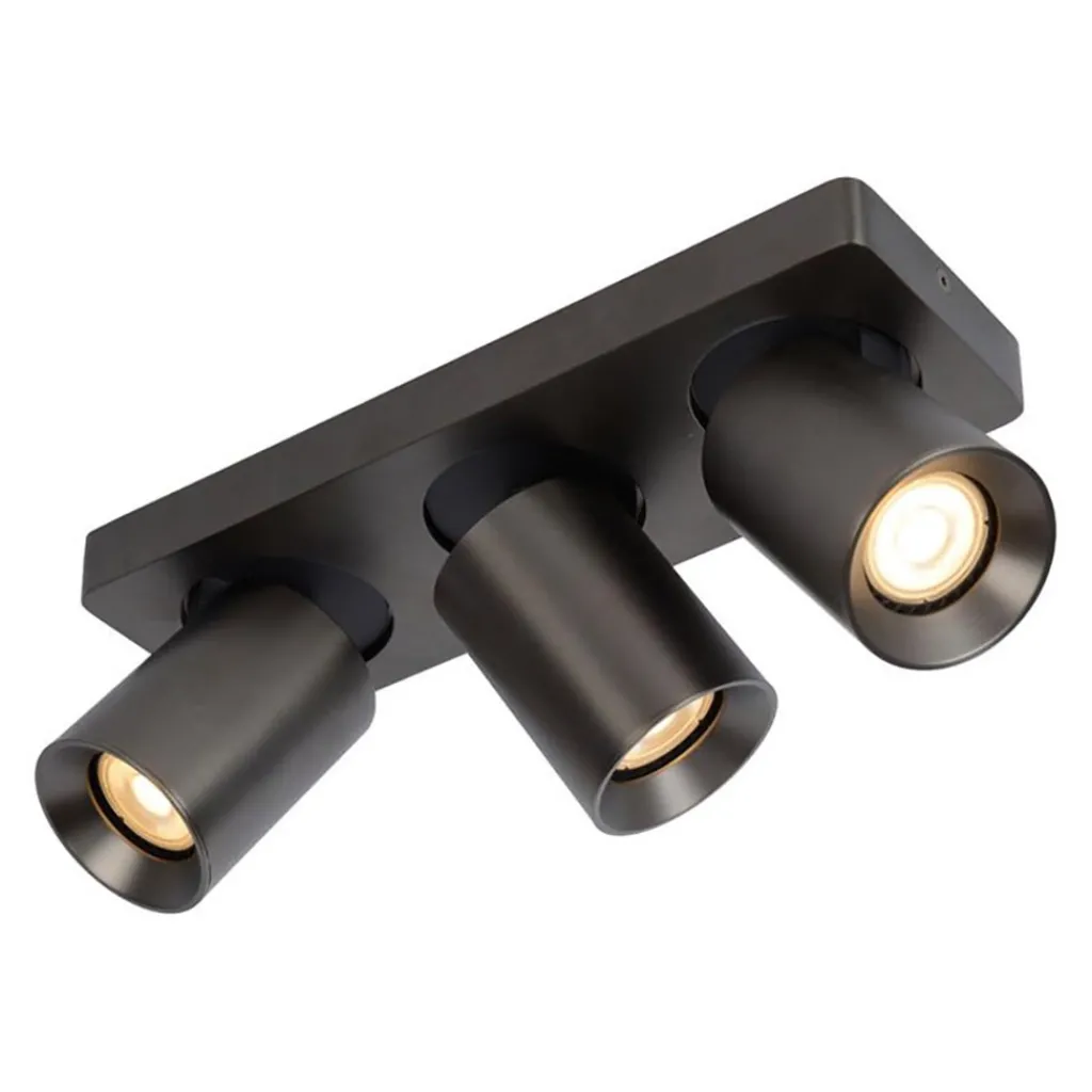 Straluma Plafondspot 3-lichts balk gunmetal gu10> Plafondlampen|Opbouwspots