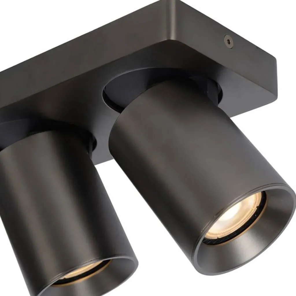 Straluma Plafondspot 3-lichts balk gunmetal gu10> Plafondlampen|Opbouwspots