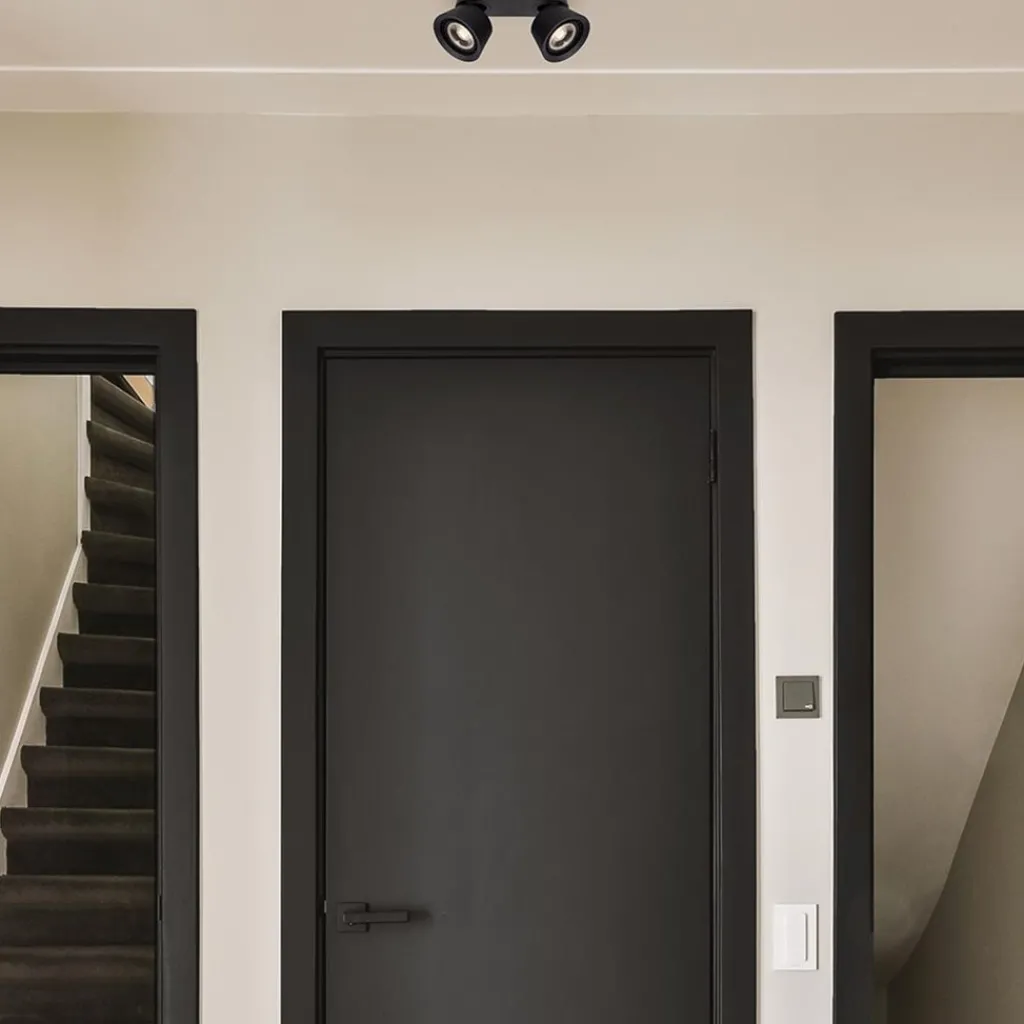 Straluma Plafondspot 2-lichts mat zwart exclusief GU10-ES111> Plafondlampen|Opbouwspots