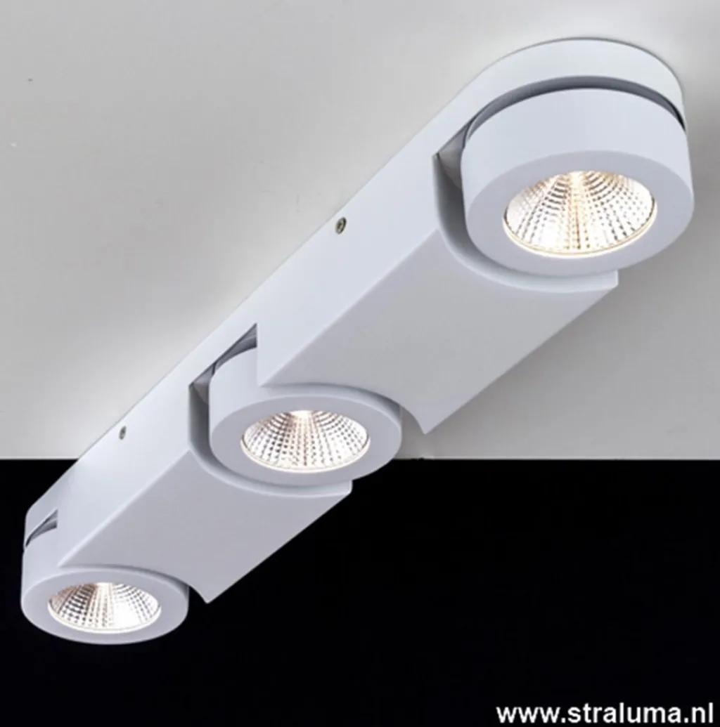 Straluma Plafondspot Montreal 3L balk wit 3000k> Plafondlampen|Opbouwspots
