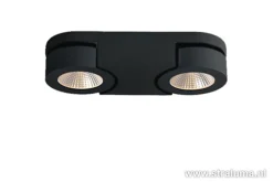 Straluma Plafondspot Montreal 2L balk zwart 3000> Plafondlampen|Opbouwspots
