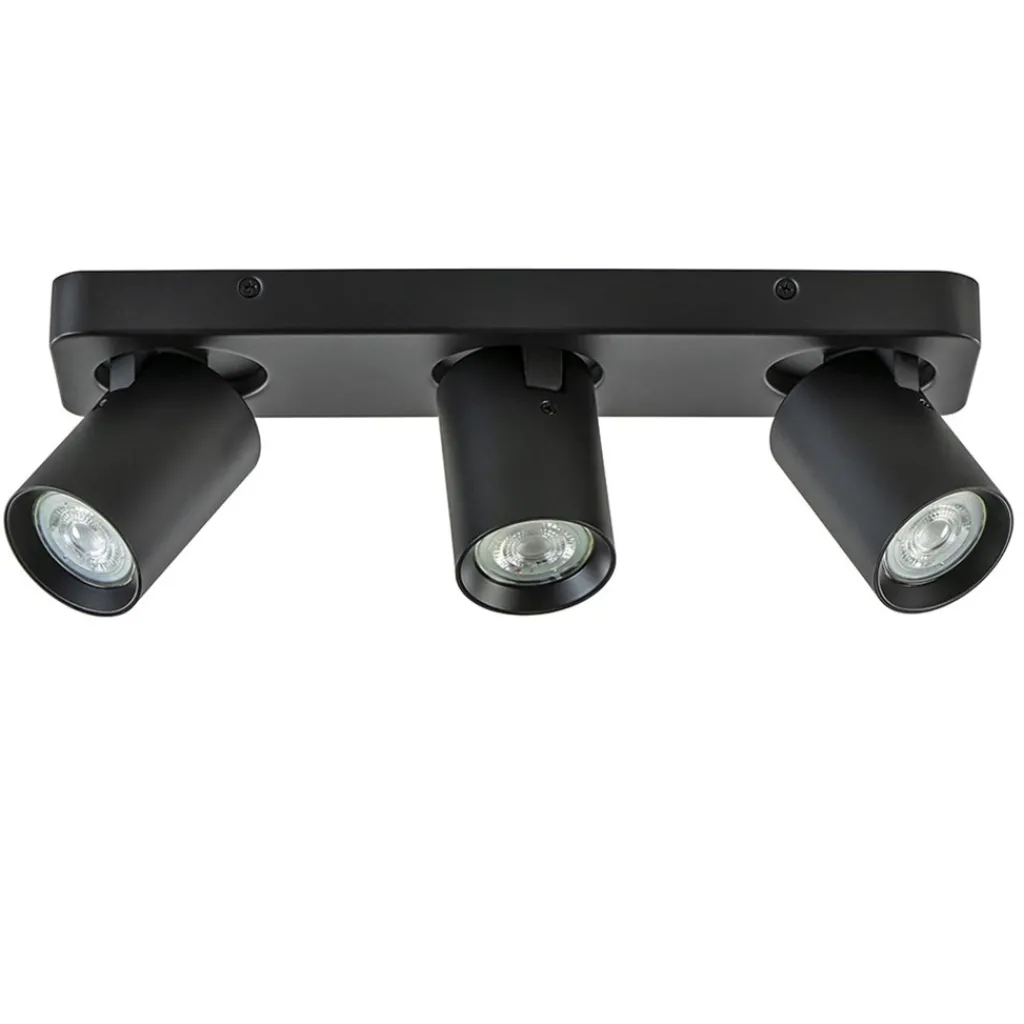 Straluma Plafondspot Oliver 3L balkzwart gu10> Opbouwspots|Keukenverlichting