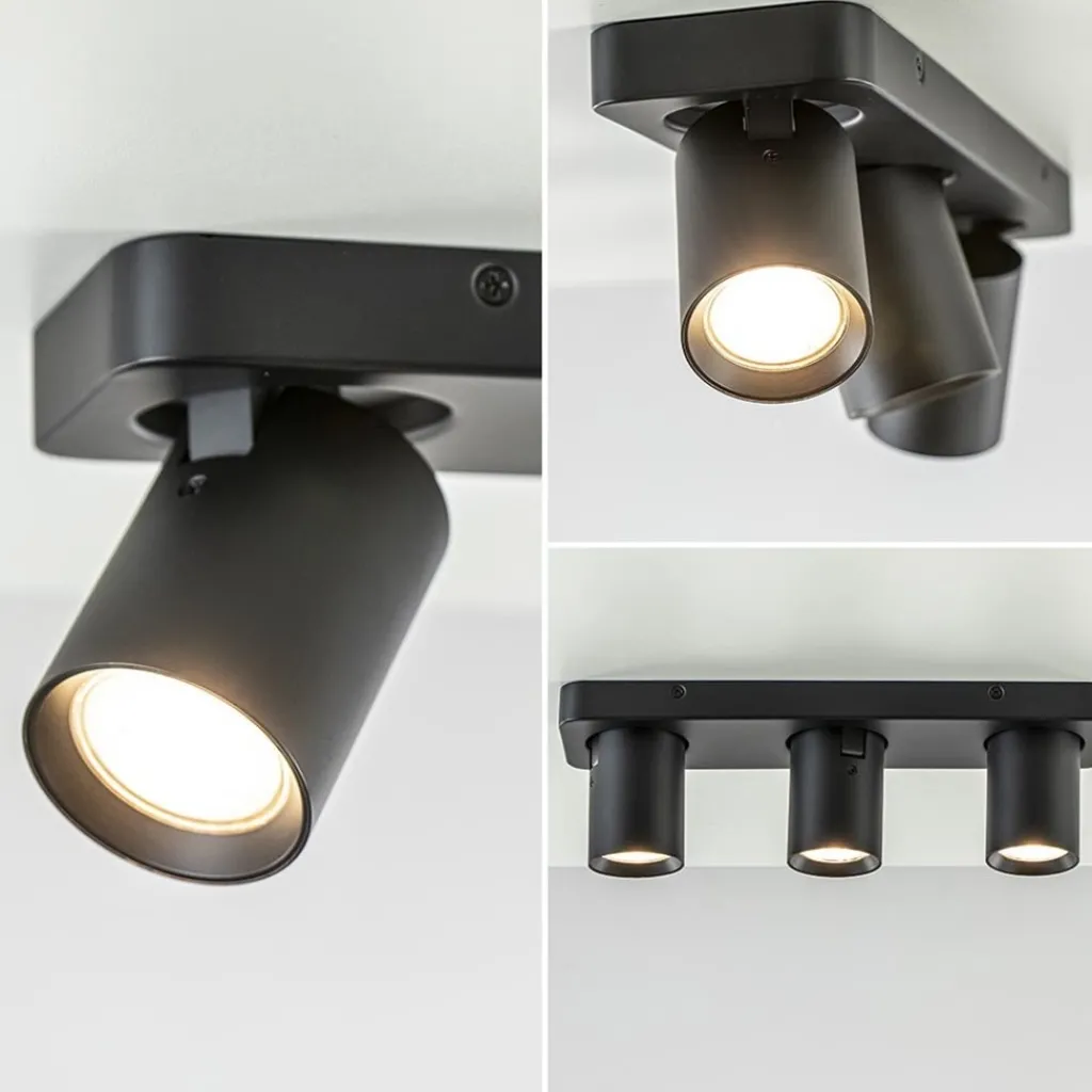 Straluma Plafondspot Oliver 3L balkzwart gu10> Opbouwspots|Keukenverlichting