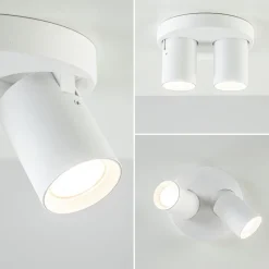 Straluma Plafondspot Oliver 2L rond tube wit gu10><noscript><img width=