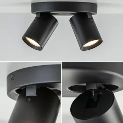 Straluma Plafondspot Oliver 2L rond zwart gu10><noscript><img width=