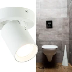 Straluma Plafondspot Oliver 1L tube wit gu10></noscript> Wandlampen|Opbouwspots