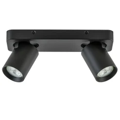 Straluma Plafondspot Oliver 2L zwart balk+tubes> Opbouwspots|Keukenverlichting