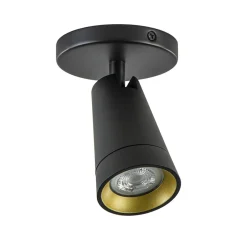 Straluma Plafondspot Petunia enkel zwart/goud> Opbouwspots|Halverlichting