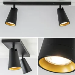 Straluma Plafondspot Petunia 2L balk zwart/goud><noscript><img width=