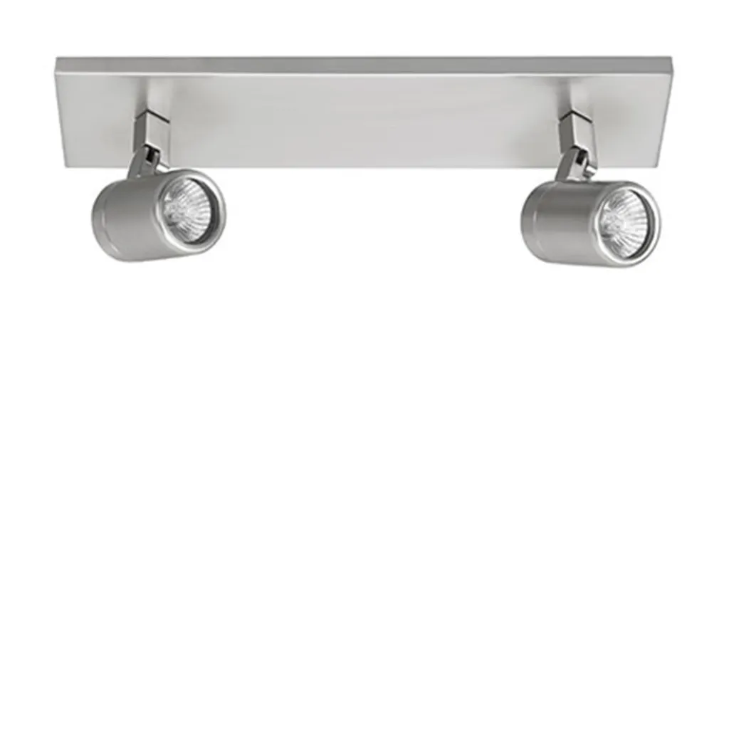 Straluma Plafondspot Rain 2L balk nikkel IP44> Wandlampen|Opbouwspots