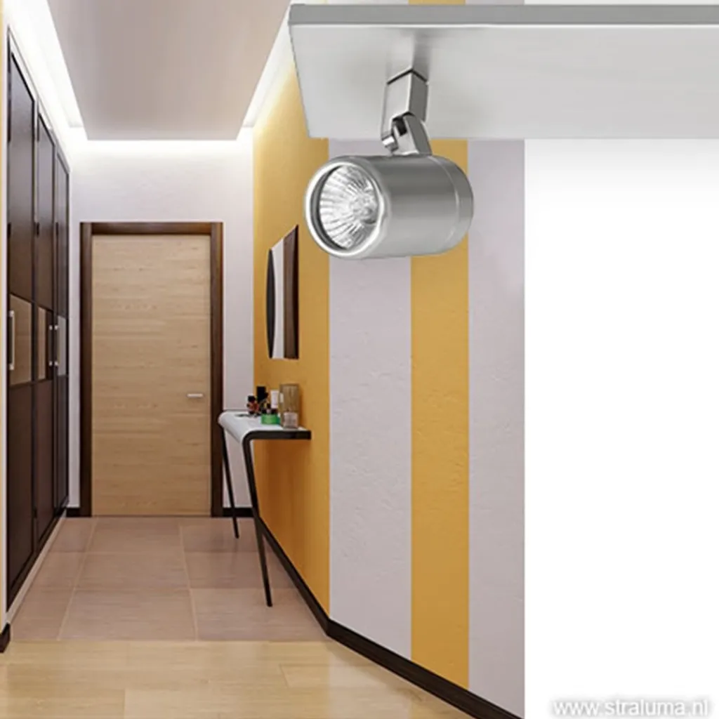 Straluma Plafondspot Rain 2L balk nikkel IP44> Wandlampen|Opbouwspots