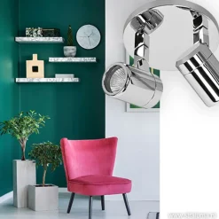 Straluma Plafondspot Rain 2l rond chroom IP44><noscript><img width=