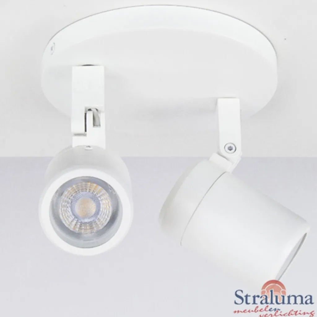 Straluma Plafondspot Rain 2L rond wit gu10 IP44> Plafondlampen|Opbouwspots
