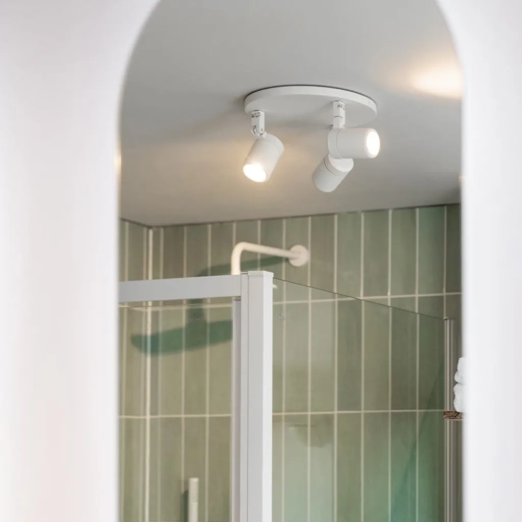 Straluma Plafondspot Rain 3L rond wit IP44> Plafondlampen|Opbouwspots