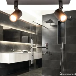 Straluma Plafondspot Rain 2L zwart balk IP44><noscript><img width=