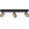 Straluma Plafondspot Razza 3l balk zwart/goud gu10> Plafondlampen|Opbouwspots