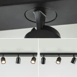 Straluma Plafondspot Razza 3L balk zwart gu10><noscript><img width=