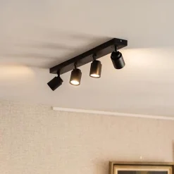 Straluma Plafondspot Razza 4L balk zwart gu10><noscript><img width=