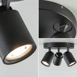 Straluma Plafondspot Razza 3l rond zwart gu10></noscript> Opbouwspots|Woonkamerlampen