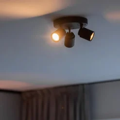 Straluma Plafondspot Razza 3l rond zwart gu10></noscript> Opbouwspots|Woonkamerlampen