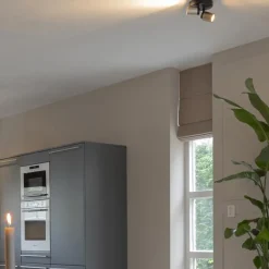 Straluma Plafondspot Razza 2L rond zwart/goud><noscript><img width=