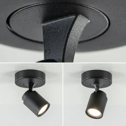 Straluma Plafondspot Razza 1L zwart gu10><noscript><img width=