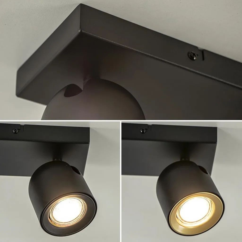 Straluma Plafondspot Solare 2l balk zwart> Plafondlampen|Opbouwspots