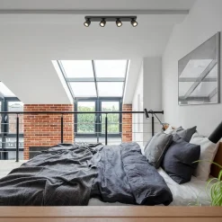 Straluma Plafondspot Solare 4l balk zwart></noscript> Plafondlampen|Opbouwspots