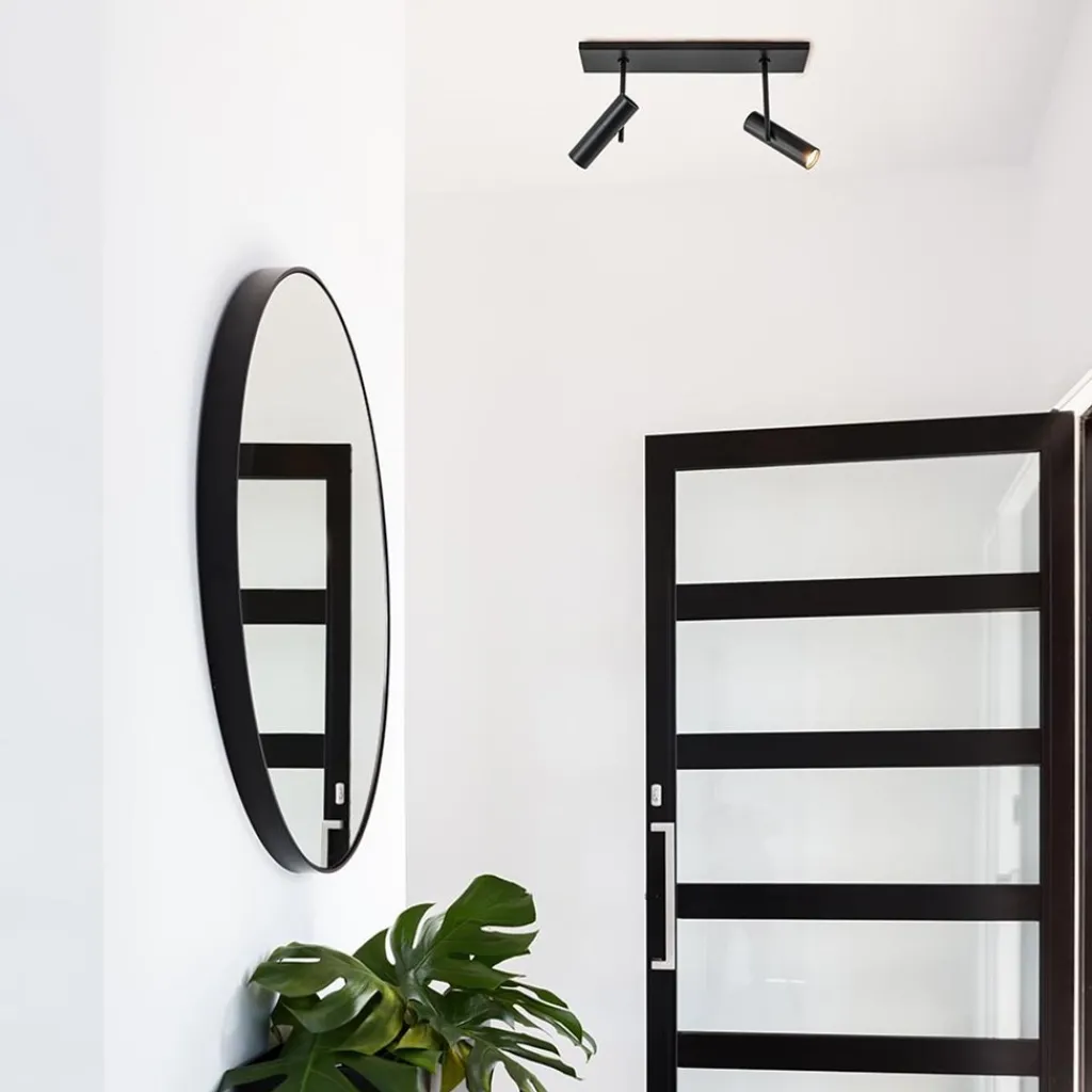 Straluma Plafondspot Trend 2L balk zwart gu10mini> Plafondlampen|Opbouwspots