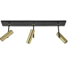 Straluma Plafondspot Trend 3L zwart/goud gu10 mini> Plafondlampen|Opbouwspots